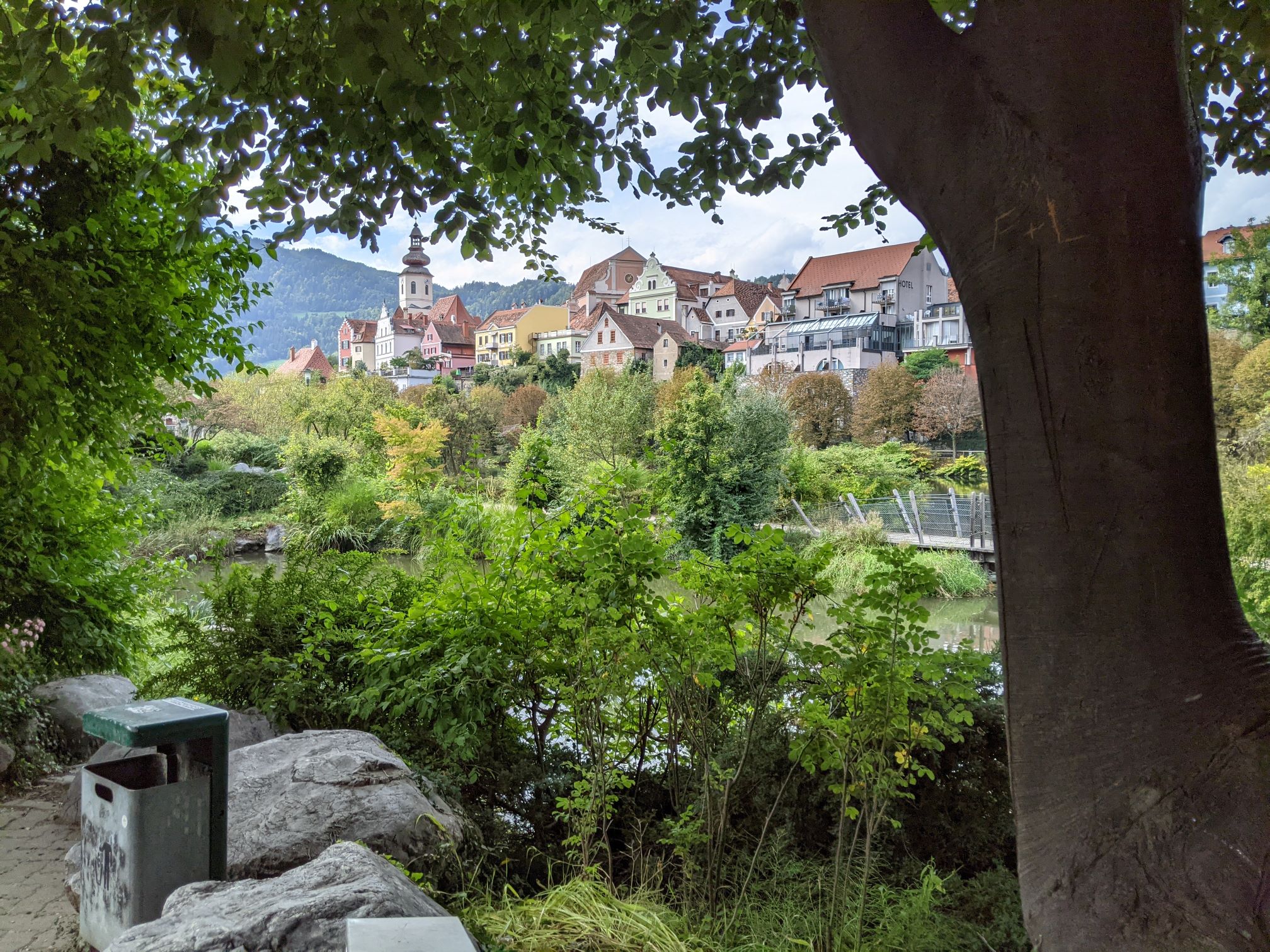 Blick Volkshauspark Frohnleiten